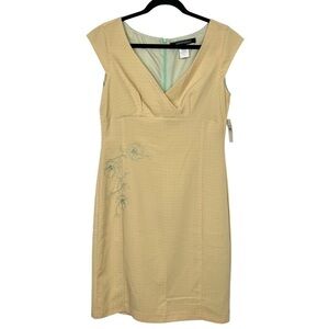 Jonathan Martin Studio Vintage Yellow Cap Sleeve Dress NWT Size 10